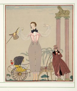 Mademoiselle de Maupin, från Personages de Comedie, pub. 1922 (stenciltryck) av Georges Barbier