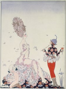 Moder Natur (penna, bläck och akvarell på papper) av Georges Barbier