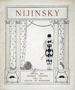 Nijinsky, titelsida, från serien "Designs on the dances of Vaskac Nijinsky" (Pochoir Print) av Georges Barbier