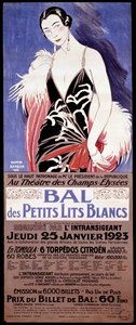Affisch "" Au Theatre des Champs-Elysees - Le bal des petits lits blanc anordnas av l