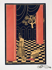 Tamara Karsavina (1885-1978) i titelrollen "Thamar" av Georges Barbier
