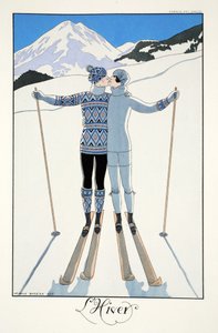 Winter, från "Falbalas and Fanfreluches, Almanac of Present, Past and Future Modes" av Georges Barbier