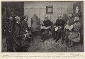 En minnesvärd intervju där Boergeneralerna togs emot av kungen på Royal Yacht Victoria och Albert vid Cowes
