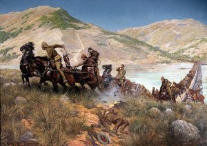 Bullers sista korsning av Tugela, februari 1900 av Georges Bertin Scott