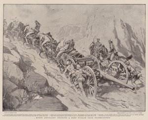 Hästartilleri som korsar en Deep Nullah nära Bloemfontein av Georges Bertin Scott