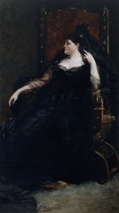 Porträtt av operasångerskan Gabrielle Krauss 1842-1906, 1883. av Georges Clairin