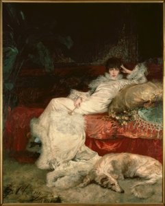 Sarah Bernhardt / Målning av G. Clairin