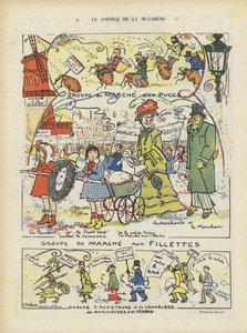 Midfastaprocessionen. Illustration för Le Rire