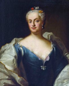 Marie-Anne de Saxe - (Marie Anne de Saxe) - Maria Anna Sophia av Sachsen, kurfurstin av Bayern (1728-1797) - George Desmarees (1697-1776). Olja på duk Mått: 80x64,5 cm Privat samling