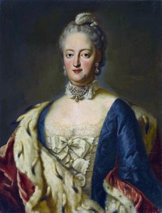 Marie Anne Josephe de Baviere - hertiginna Maria Anna Josepha av Bayern (1734-1776), markgrevin av Baden-Baden - George Desmarees (1697-1776). Olja på duk Mått: 80,5x61,5 cm Privat samling