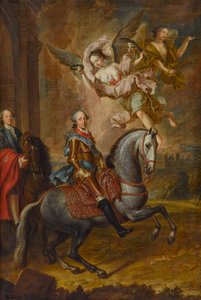 Maximilian III Joseph, kurfurst av Bayern, till häst (olja på duk)