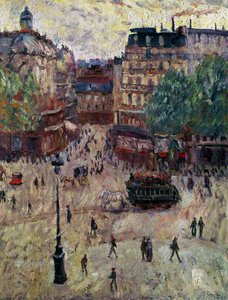 Ett torg i Paris, 1907 av Georges Dufrenoy