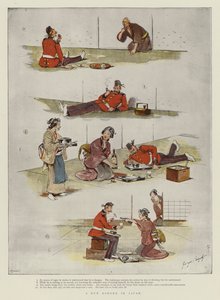 En spring i land i Japan av Georges Ferdinand Bigot