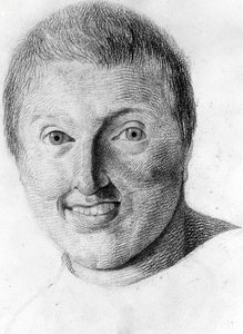 En epileptiker, -i "Study of the physiognomy of alienated people", teckning av Gabriel