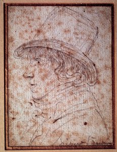 Porträtt av Jacques Hebert (1757-1794) journalist och revolutionär politiker, grundare av tidningen ""fadern Duchesne"". Teckning av Gabriel