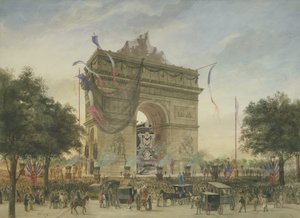 Victor Hugos begravning (1802-85) 1885 av Georges Francois Guiaud