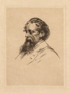 Porträtt av Charles Dickens av Georges Gorvel
