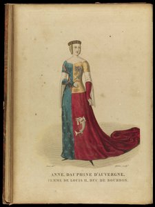 Anne av Auvergne 1358-1417, grevinna av Forez och hertiginna av Bourbon, sent 1700-tal.