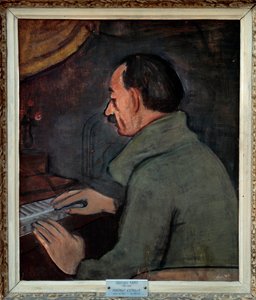 Porträtt av Maurice Utrillo (1883-1955), fransk målare. Målning av Georges Kars (1882-1955), 1900-talet. Olja på duk. Mått: 0,56 X 0,47 m. Lyon. Museum of Fine Arts. Försiktig! Användning av detta verk kan vara föremål för en begäran om tillstånd från tred av Georges Kars
