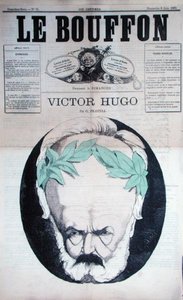 Karikatyr av Victor Hugo (1802-85) från framsidan av 
