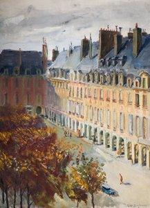Place Des Vosges, 1928. av Georges Leon Dufrenoy