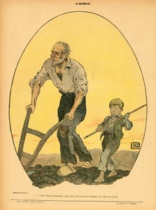 La Baionnette, satirisk i färg av Georges Leonnec