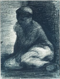 En ung man hukar, ca 1882 av Georges Pierre Seurat