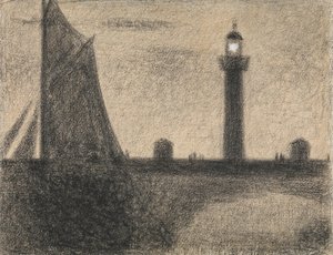 Fyren i Honfleur, 1886. av Georges Pierre Seurat