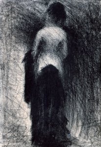 Kvinna sedd från baksidan, c1880-1891 av Georges Pierre Seurat