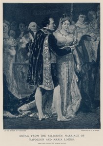 Detalj från Napoleons och Maria Louisas religiösa äktenskap