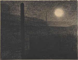 Courbevoie: fabriker i månsken av Georges Seurat