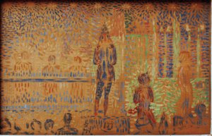 Parade de cirque - Cirkusparaden av Georges Seurat