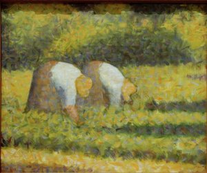Bondkvinnor på jobbet av Georges Seurat