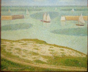 Port-en-Bessin, ingång till yttre hamnen av Georges Seurat