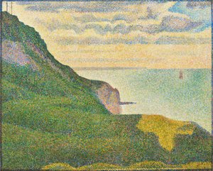 Havslandskap vid Port-en-Bessin, Normandie av Georges Seurat