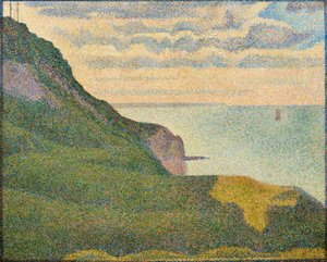 Havslandskap vid Port-en-Bessin, Normandie av Georges Seurat