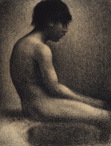 Sittande nakenbild: Studie till "Une Baignade av Georges Seurat