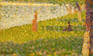 Kvinnor på flodstranden, studie för La Grande Jatte, ca 1885-86 av Georges Seurat
