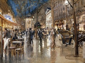 Kväll på en parisisk boulevard,