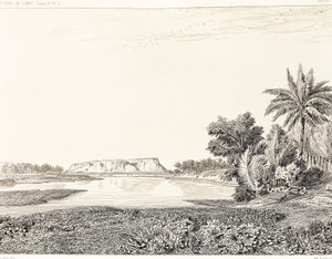 Irak, vy över Babylon, teckning av F, Thomas från gravyr av Georges Perrot (1832-1914) och Charles Chipiez (1835-1901), Histoire de l