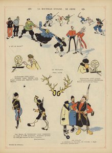 Satir över det rysk-japanska kriget. Illustration för Le Rire