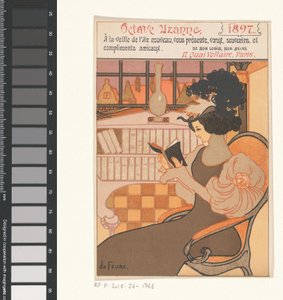 Nyårshälsning från Octave Uzanne för år 1897 av Georges de Feure