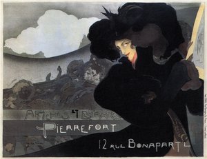 Pierrefort, affischer och frimärken, 1898 av Georges de Feure