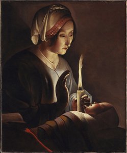 Sankta Anna med Kristusbarnet, 1645-c.1650 av Georges de La Tour