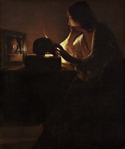 Den ångerfulle Magdalen, ca. 16351640. av Georges de La Tour