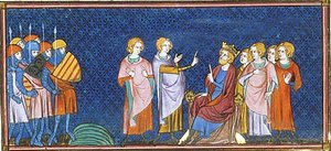 Henrik I av England tar emot franska sändebud nära Gisors, Saint-Denis krönikor, 1332-50 (38750784602) av Georgia Levan Ramishvili from Tbilisi