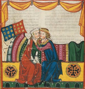 Hugo von Werenwag, från Codex Manesse, 1305-15 (42640388224) av Georgia Levan Ramishvili from Tbilisi