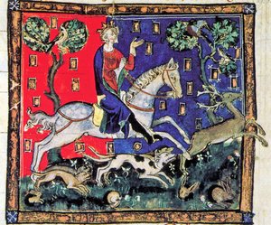 Kung Johan, jakt med hundar, De Rege Johanne, 1300-1400 (26101230351) av Georgia Levan Ramishvili from Tbilisi