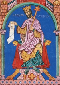 Kung Ramiro II av Leon, miniatyr från Index över kungliga privilegier, Spanien 1100-talet (21404317065) av Georgia Levan Ramishvili from Tbilisi