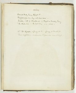 Untitled [sida med text som rör Broadlands], 1868.